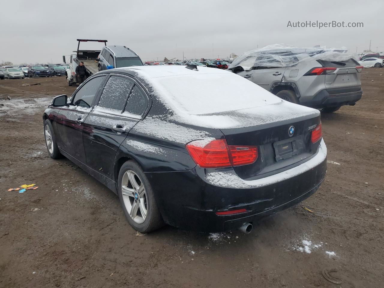 2015 Bmw 320 I Черный vin: WBA3B1C51FK140105