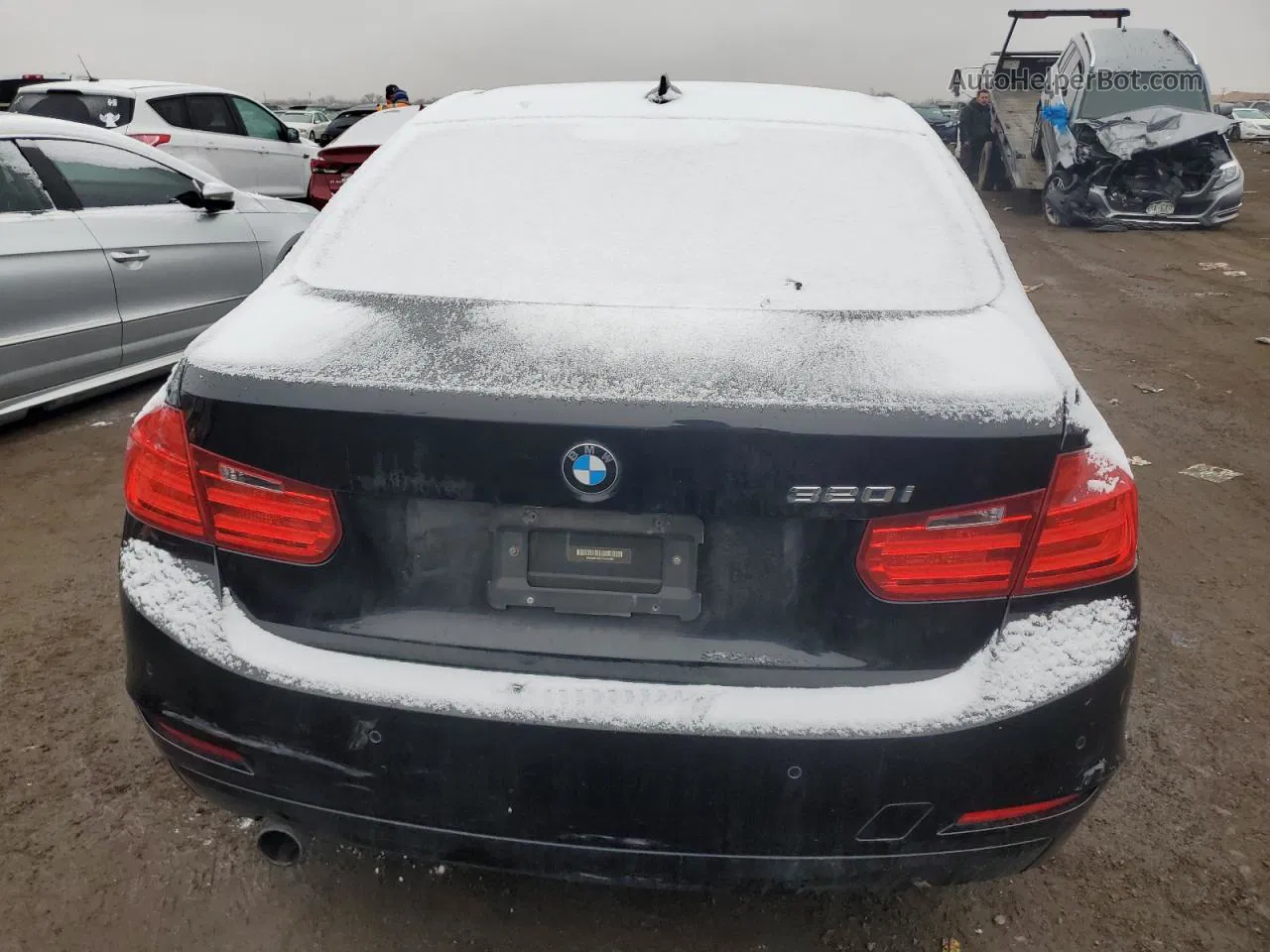 2015 Bmw 320 I Черный vin: WBA3B1C51FK140105