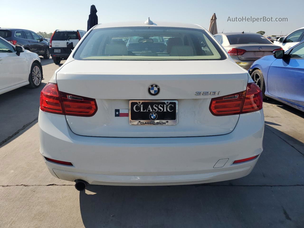 2014 Bmw 320 I White vin: WBA3B1C54EK134040