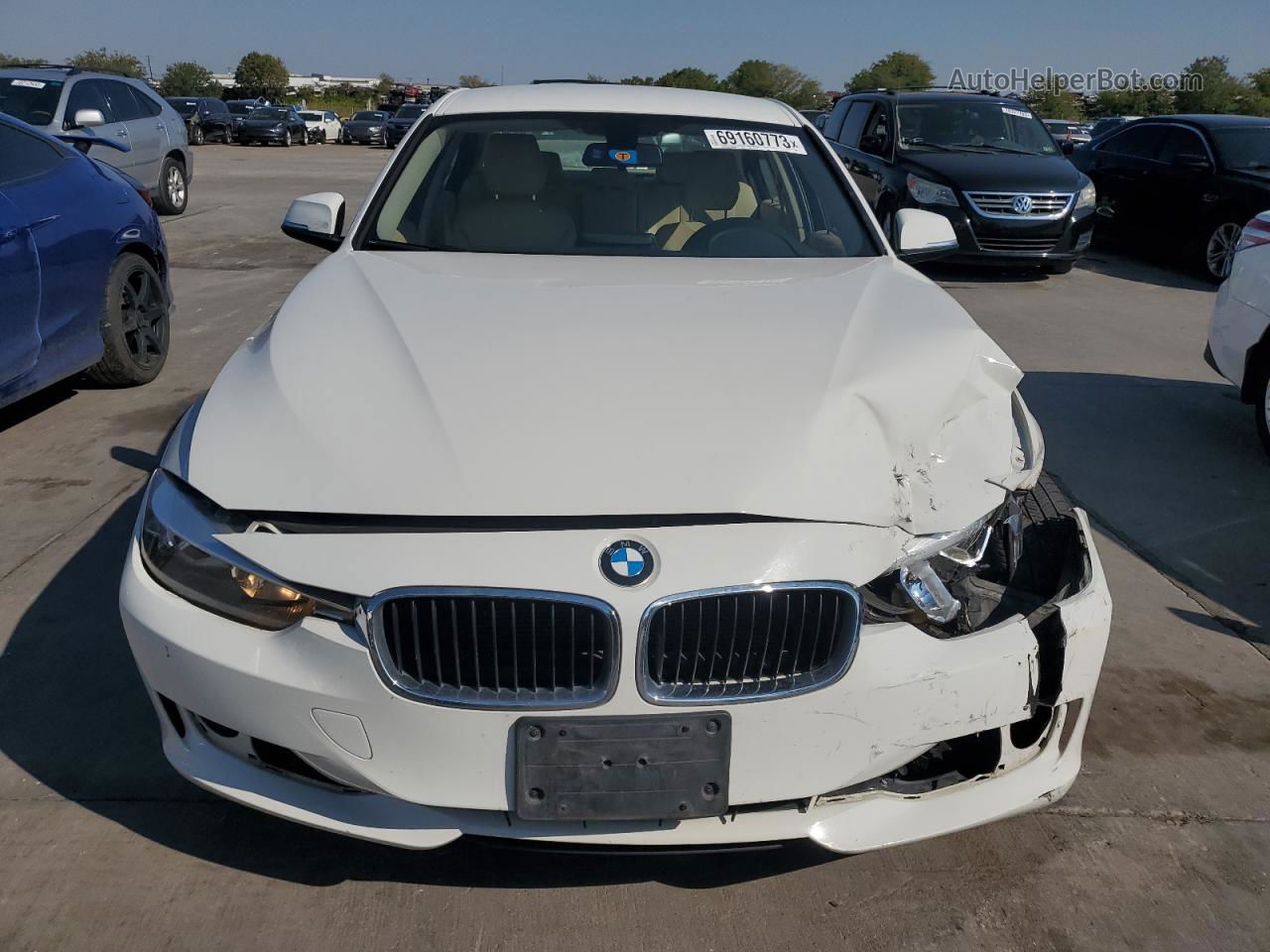 2014 Bmw 320 I White vin: WBA3B1C54EK134040