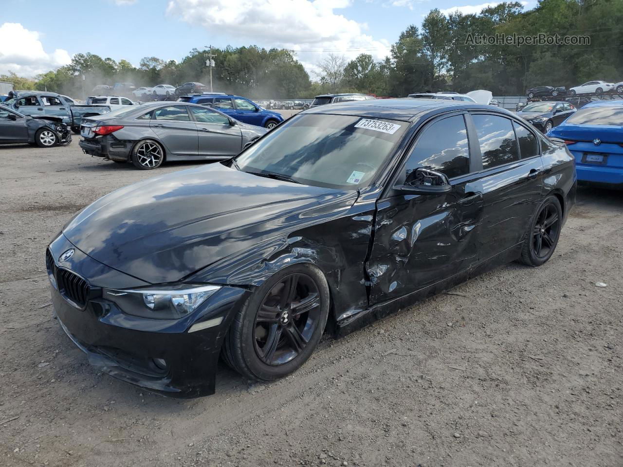 2014 Bmw 320 I Black vin: WBA3B1C54EPV79686