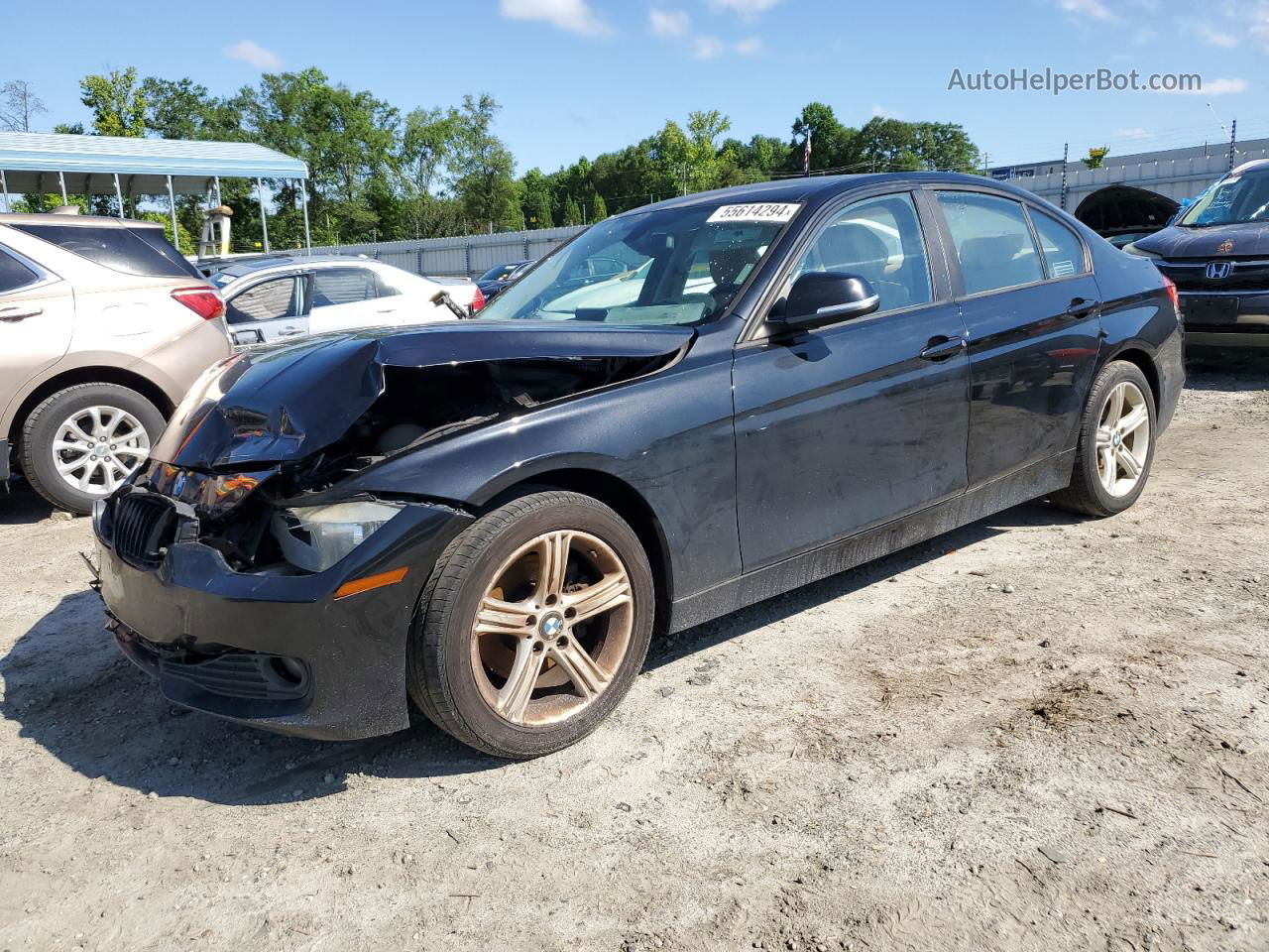 2015 Bmw 320 I Black vin: WBA3B1C56FK136471