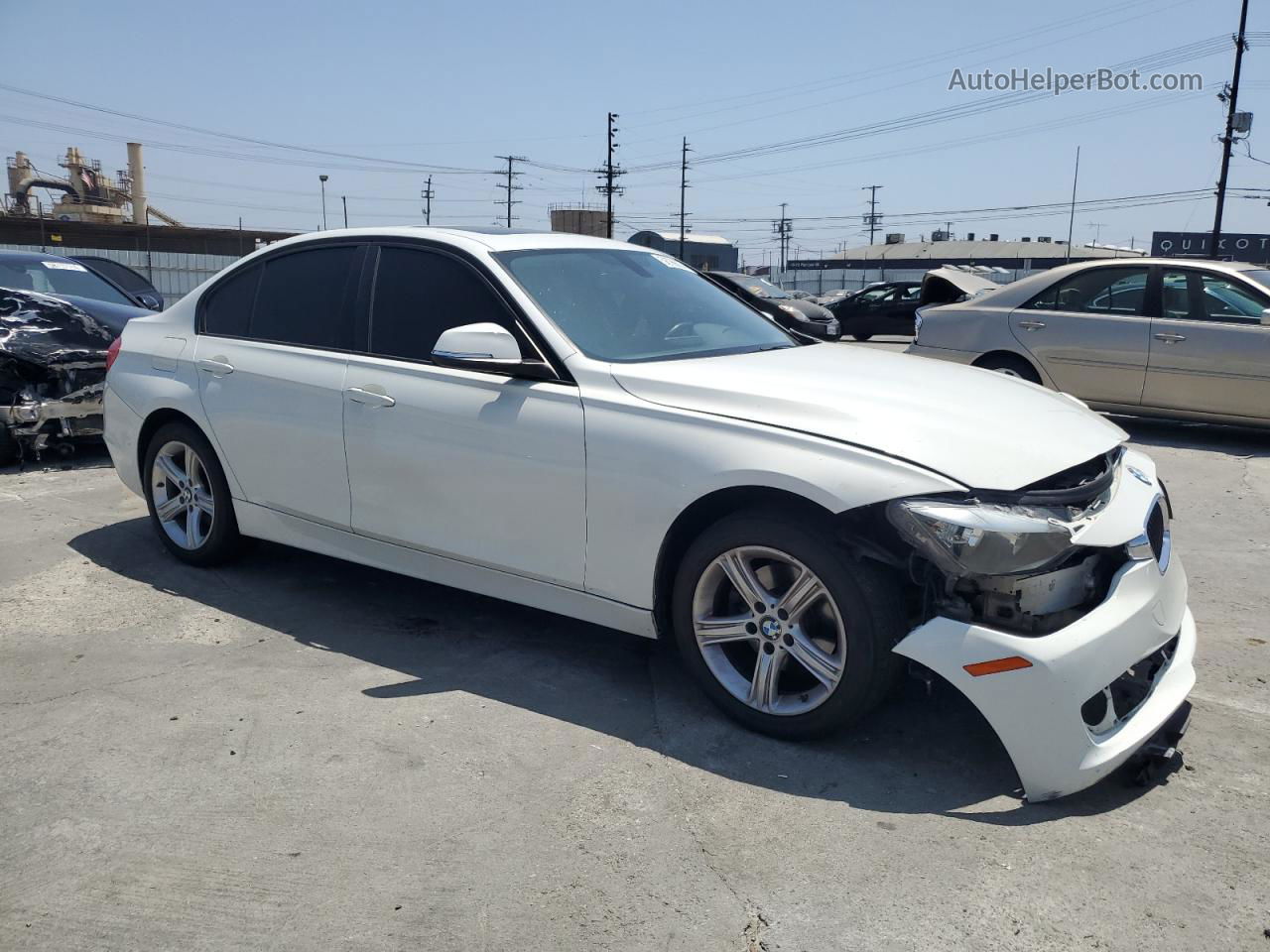 2014 Bmw 320 I White vin: WBA3B1C57EK134694