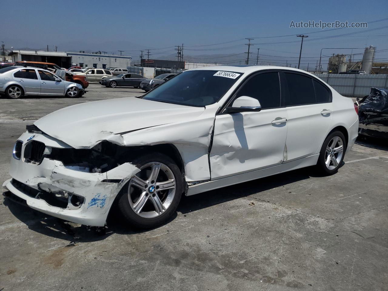 2014 Bmw 320 I White vin: WBA3B1C57EK134694