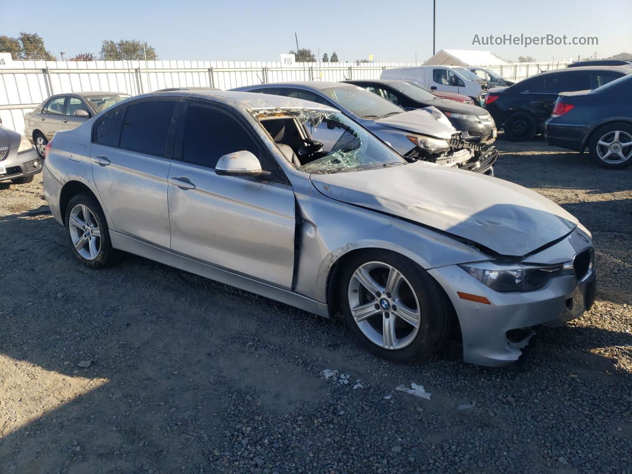 2015 Bmw 320 I Silver vin: WBA3B1C58FK137444