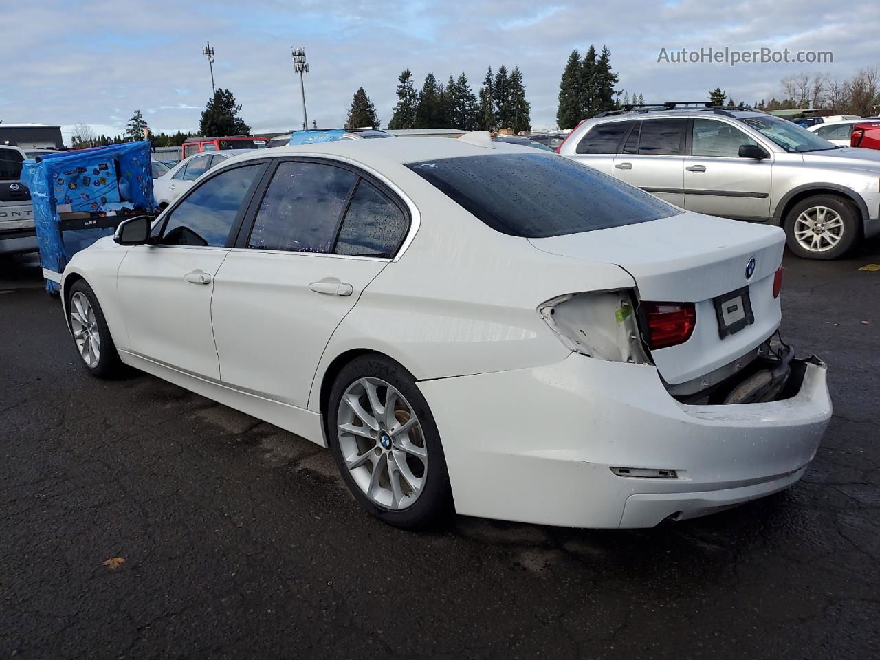 2015 Bmw 320 I White vin: WBA3B1C58FK141090