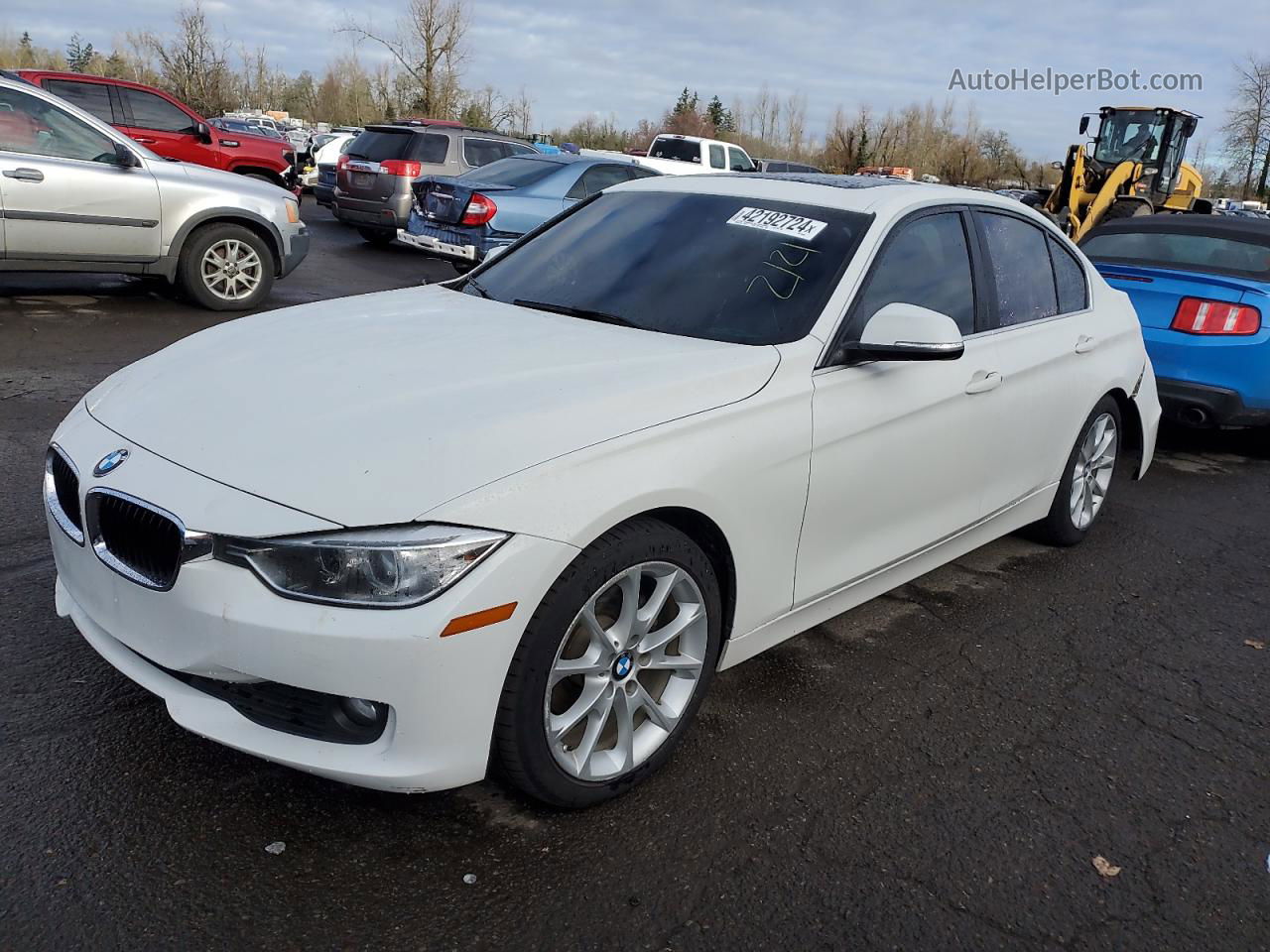 2015 Bmw 320 I White vin: WBA3B1C58FK141090