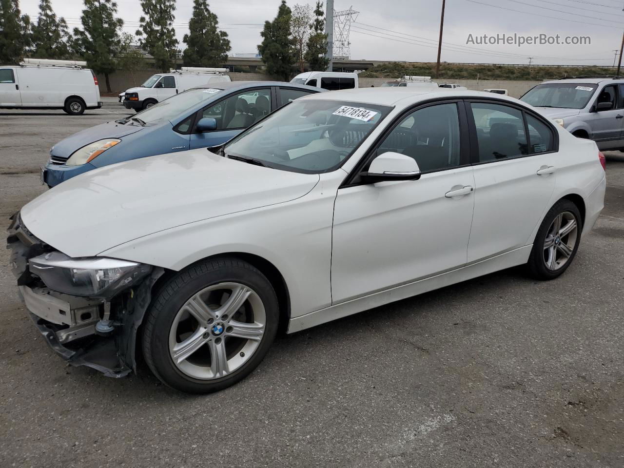 2014 Bmw 320 I White vin: WBA3B1C59EP680481