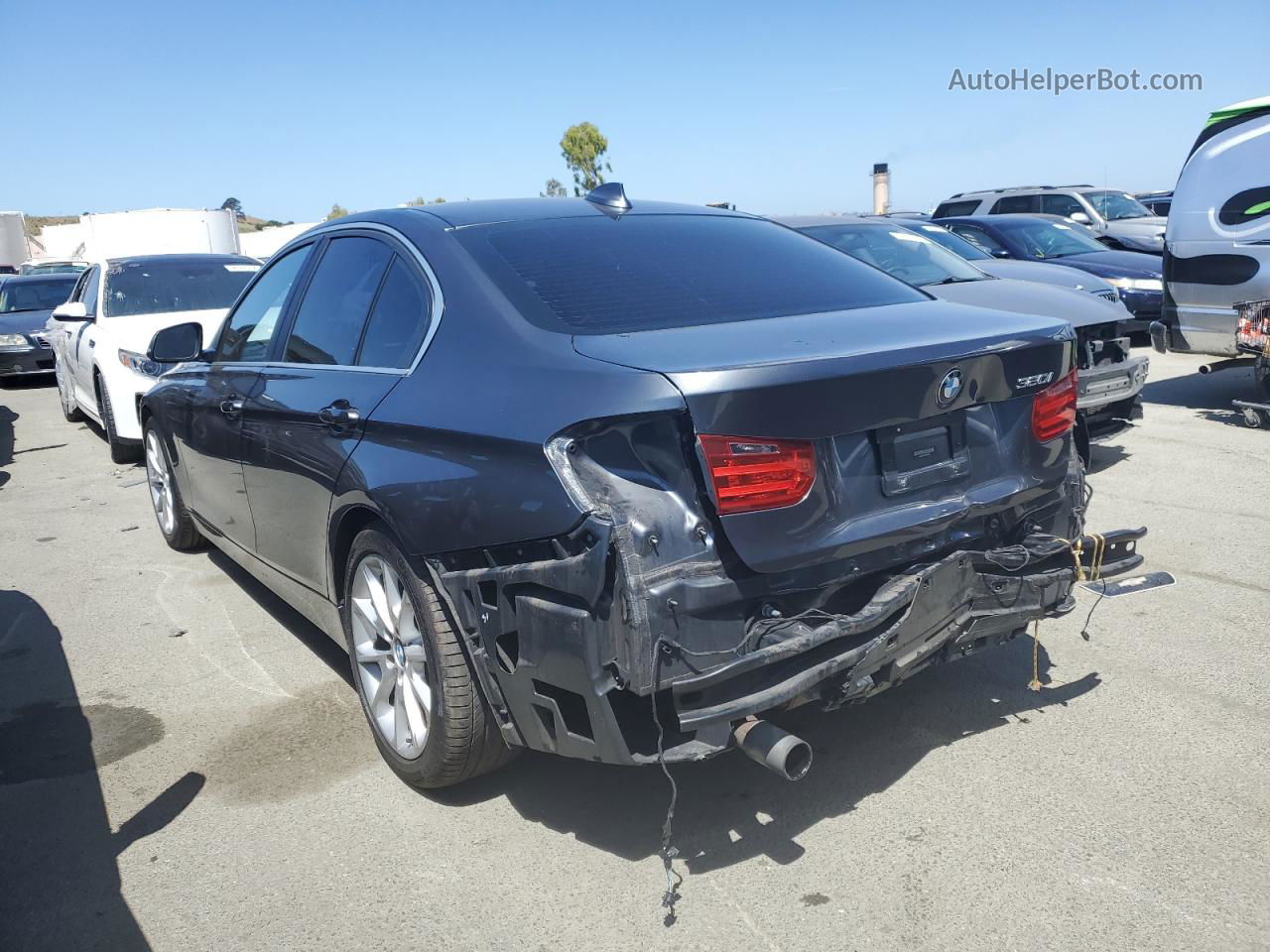 2015 Bmw 320 I Gray vin: WBA3B1C59FP681132