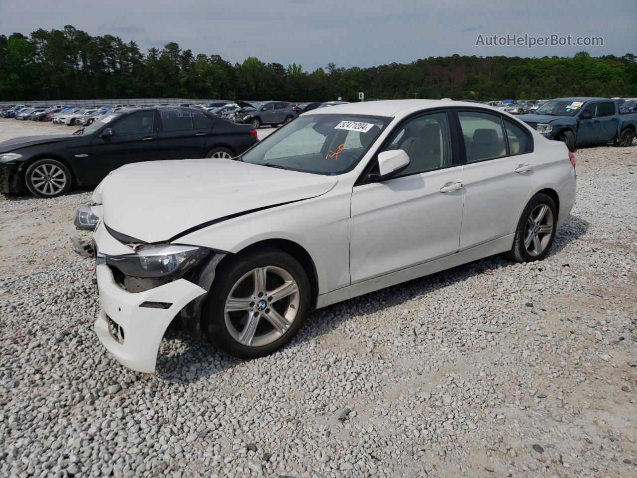 2015 Bmw 320 I White vin: WBA3B1C5XFK139275