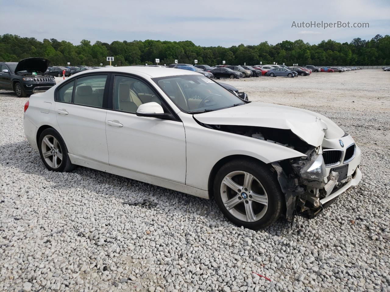 2015 Bmw 320 I White vin: WBA3B1C5XFK139275