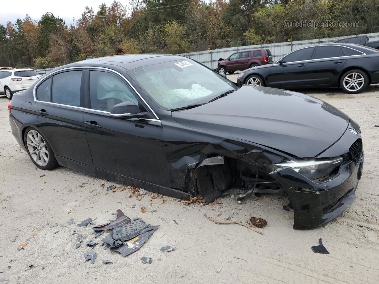 2015 Bmw 320 I Black vin: WBA3B1G52FNT03210