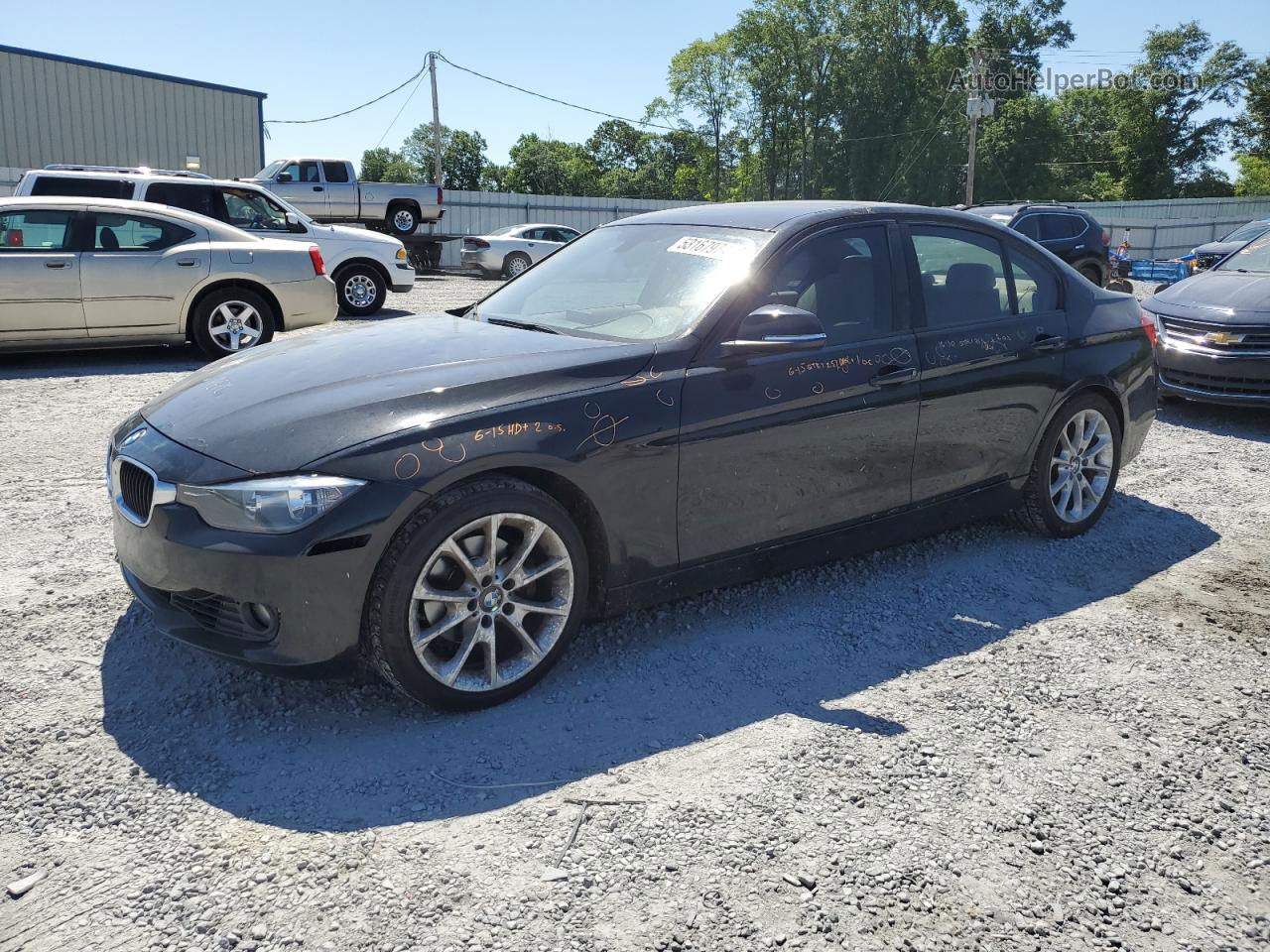 2014 Bmw 320 I Черный vin: WBA3B1G53ENS77389