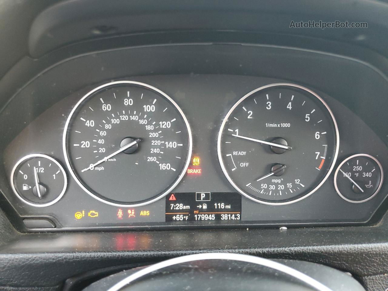 2014 Bmw 320 I Black vin: WBA3B1G53ENS79675