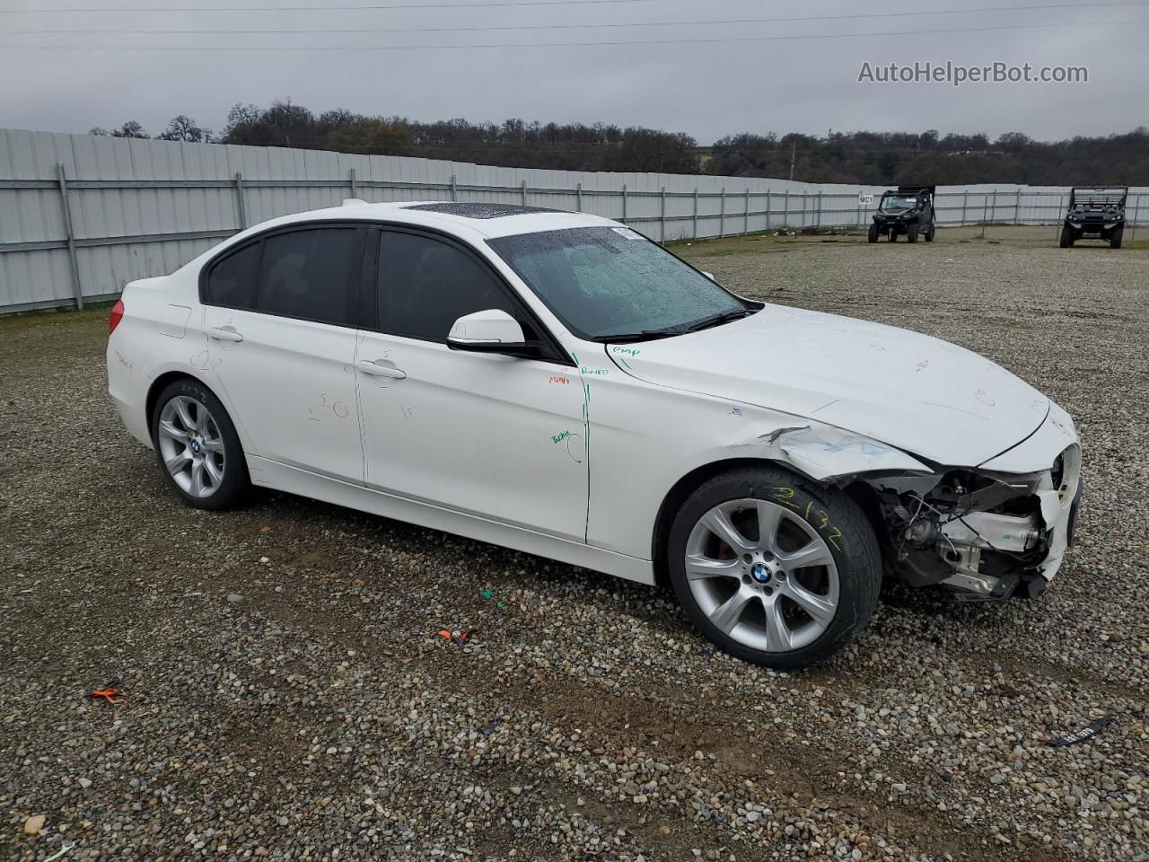 2015 Bmw 320 I White vin: WBA3B1G53FNT05998