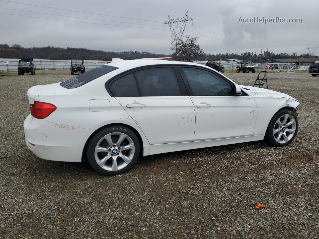 2015 Bmw 320 I White vin: WBA3B1G53FNT05998