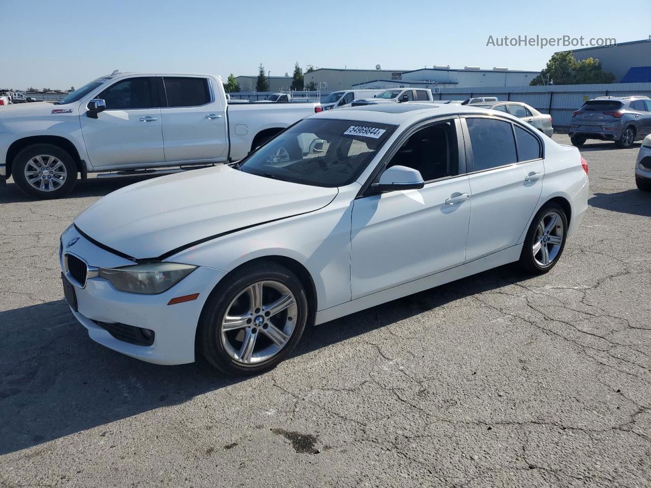 2014 Bmw 320 I White vin: WBA3B1G54ENS80155