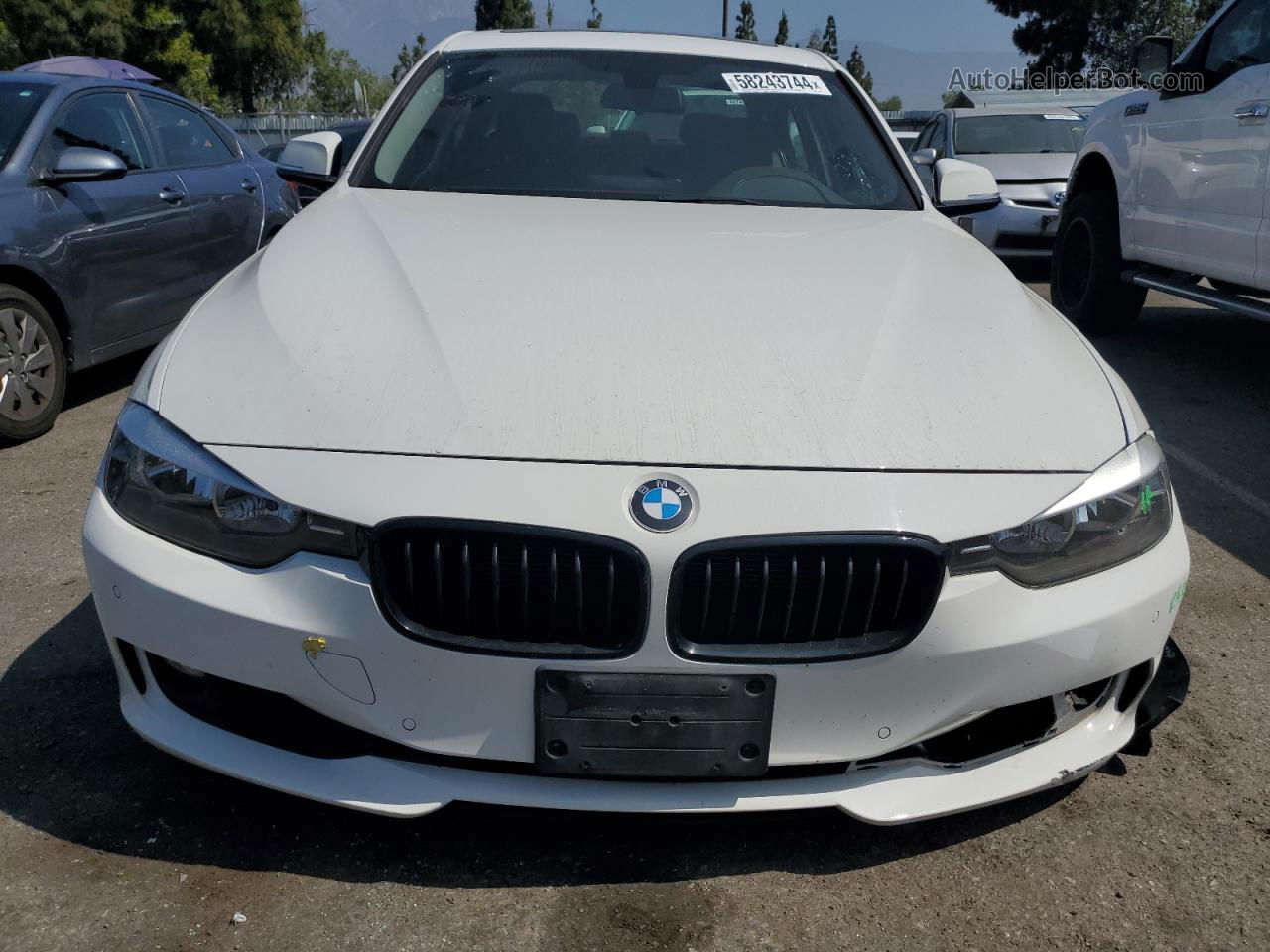 2015 Bmw 320 I White vin: WBA3B1G54FNT05315