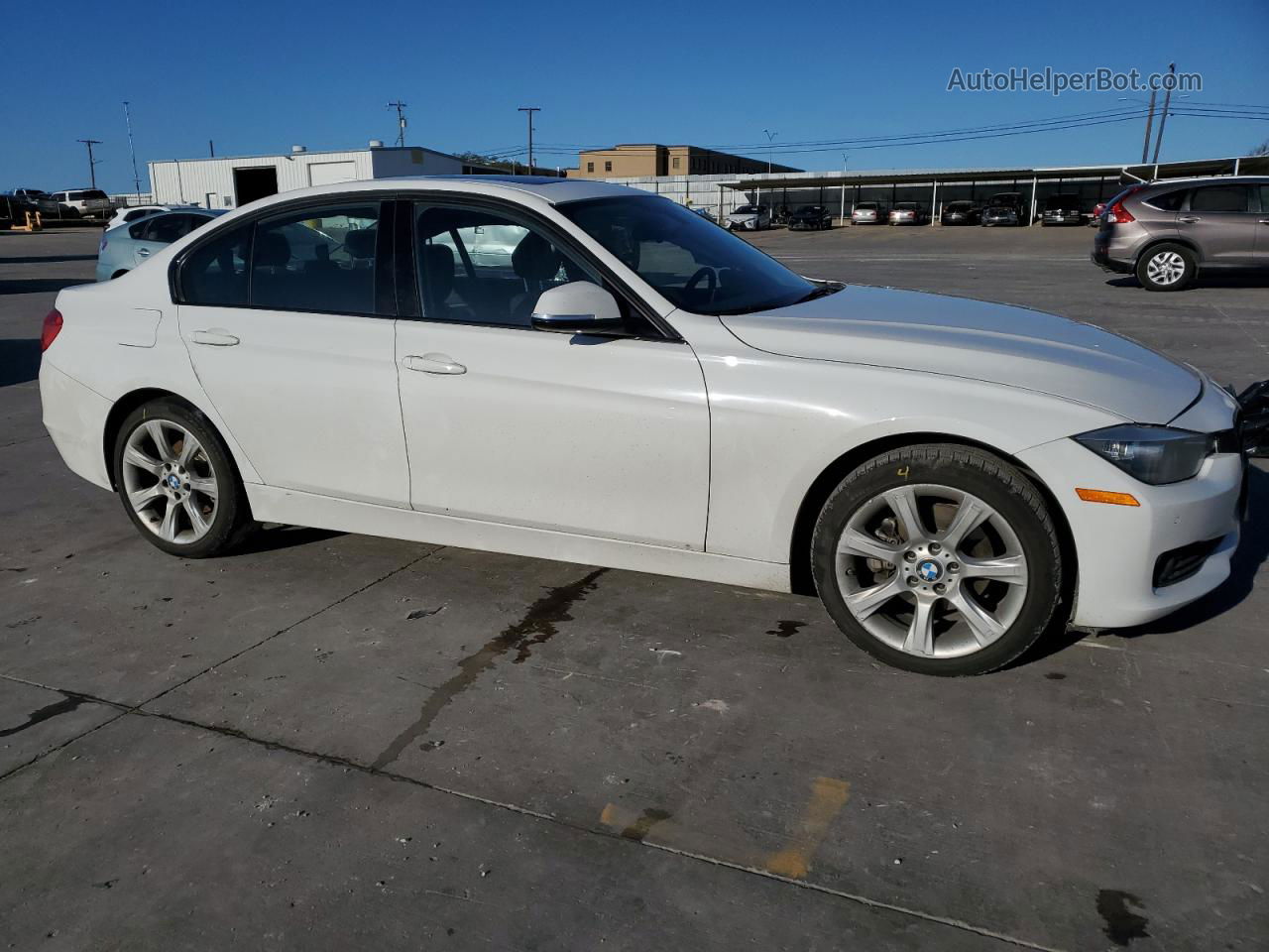 2015 Bmw 320 I White vin: WBA3B1G54FNT64445