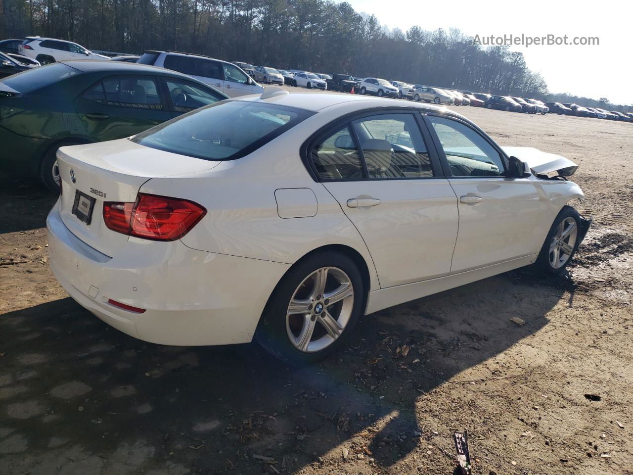 2015 Bmw 320 I White vin: WBA3B1G55FNT07574