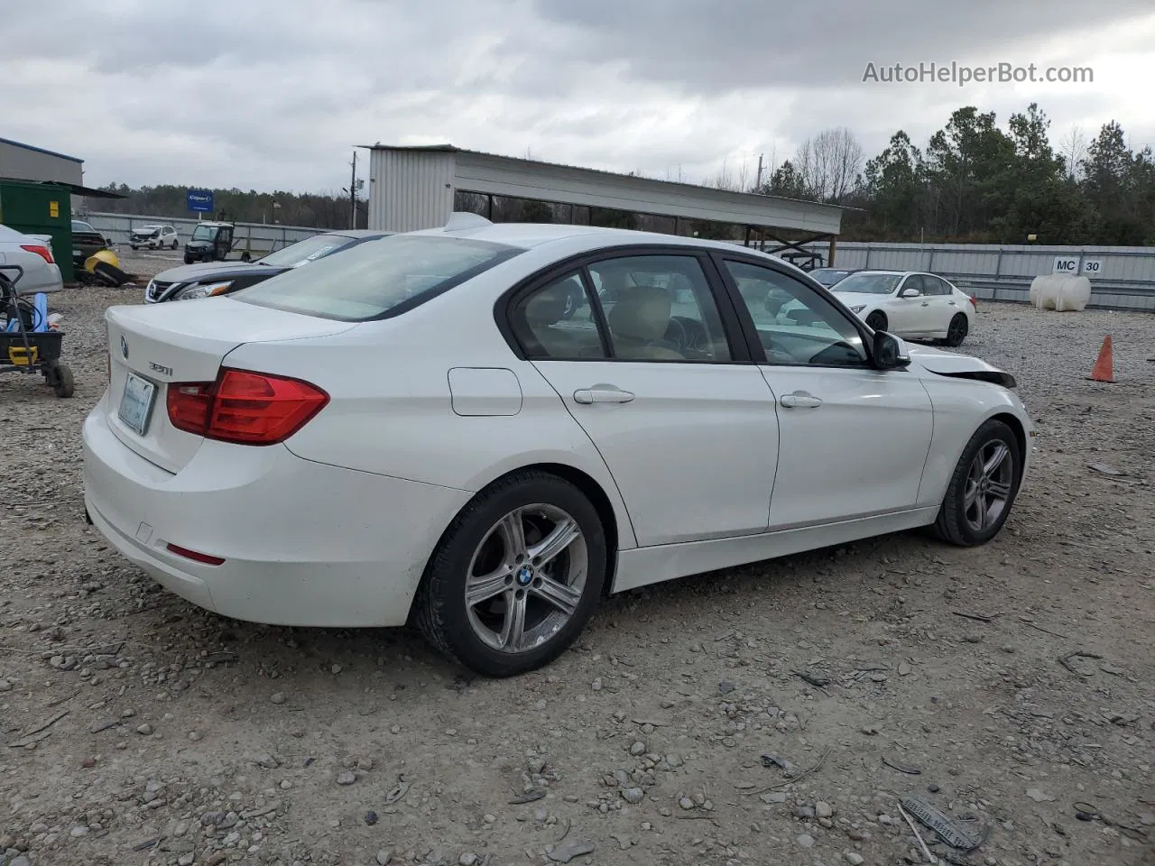 2014 Bmw 320 I White vin: WBA3B1G56ENS77032