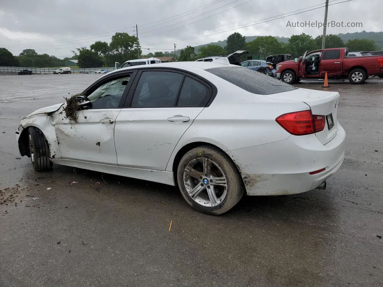 2014 Bmw 320 I White vin: WBA3B1G56ENS79184