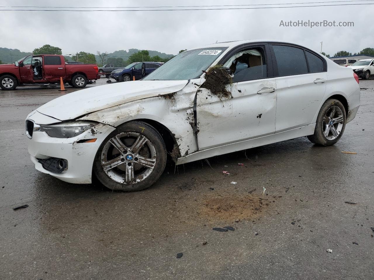 2014 Bmw 320 I White vin: WBA3B1G56ENS79184