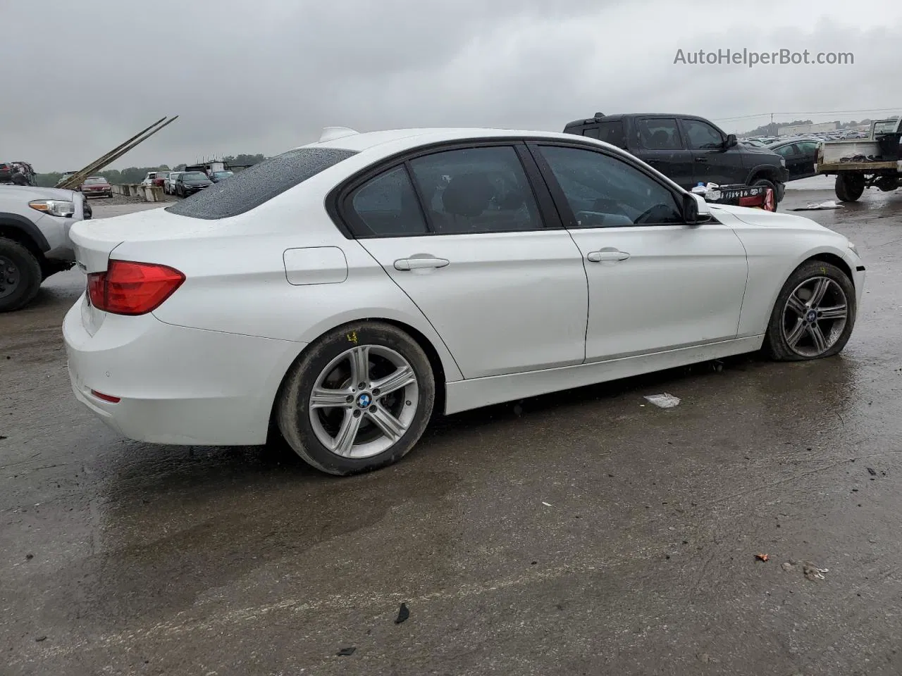 2014 Bmw 320 I White vin: WBA3B1G56ENS79184