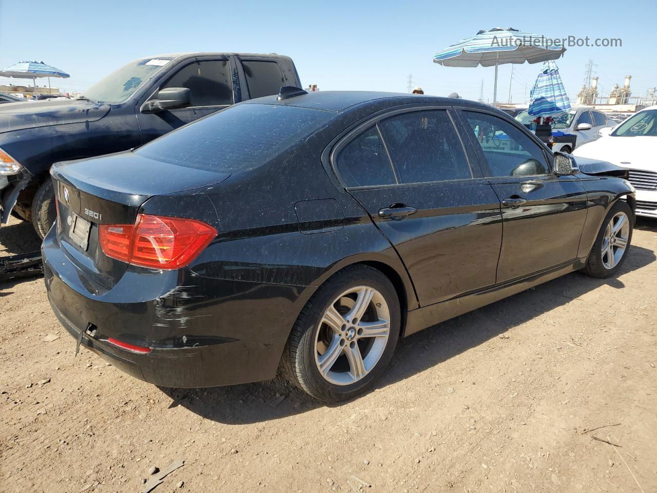 2014 Bmw 320 I Black vin: WBA3B1G58ENS77436