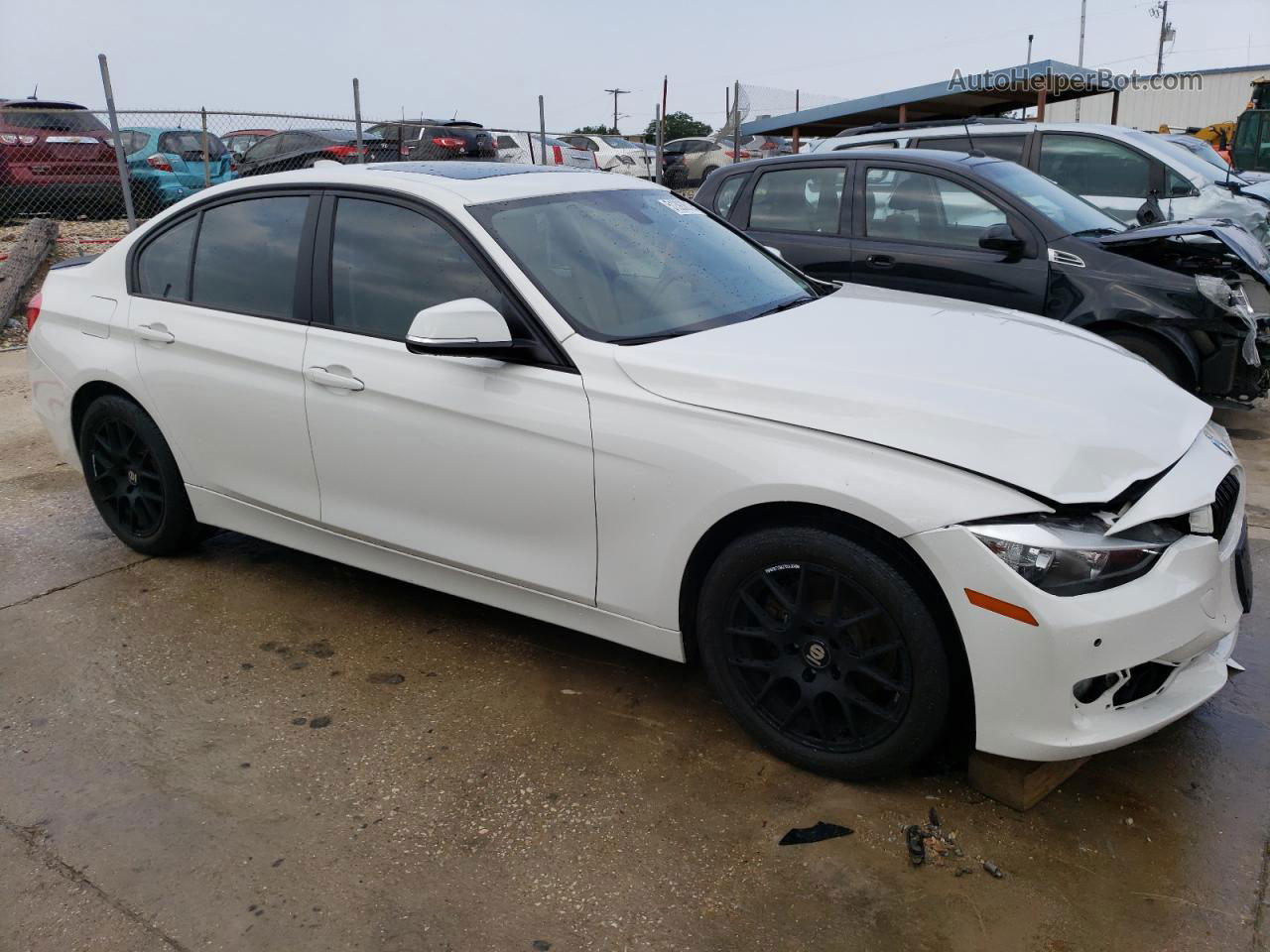 2014 Bmw 320 I White vin: WBA3B1G58ENS78490