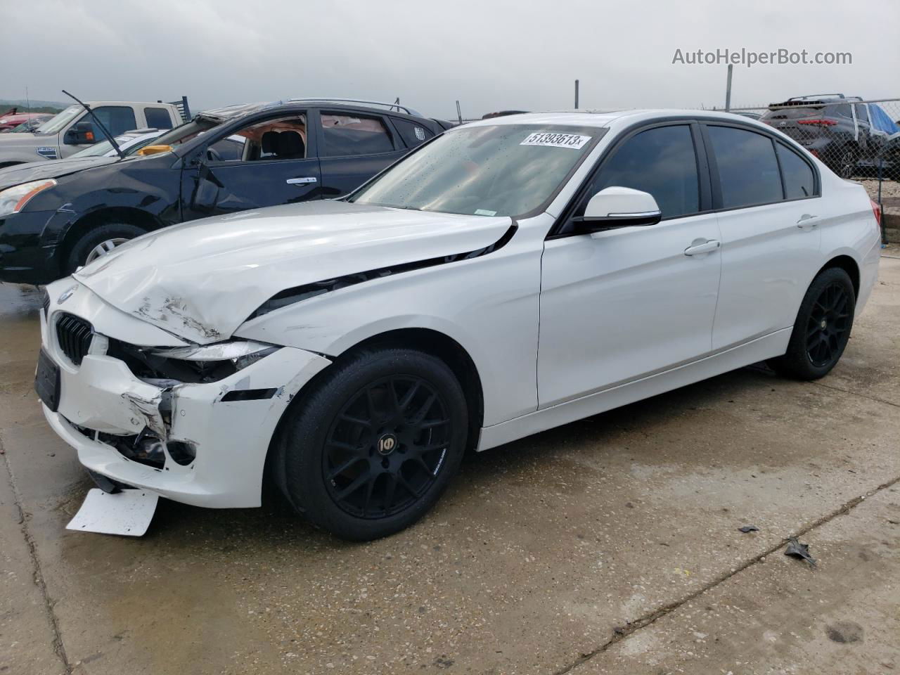 2014 Bmw 320 I White vin: WBA3B1G58ENS78490