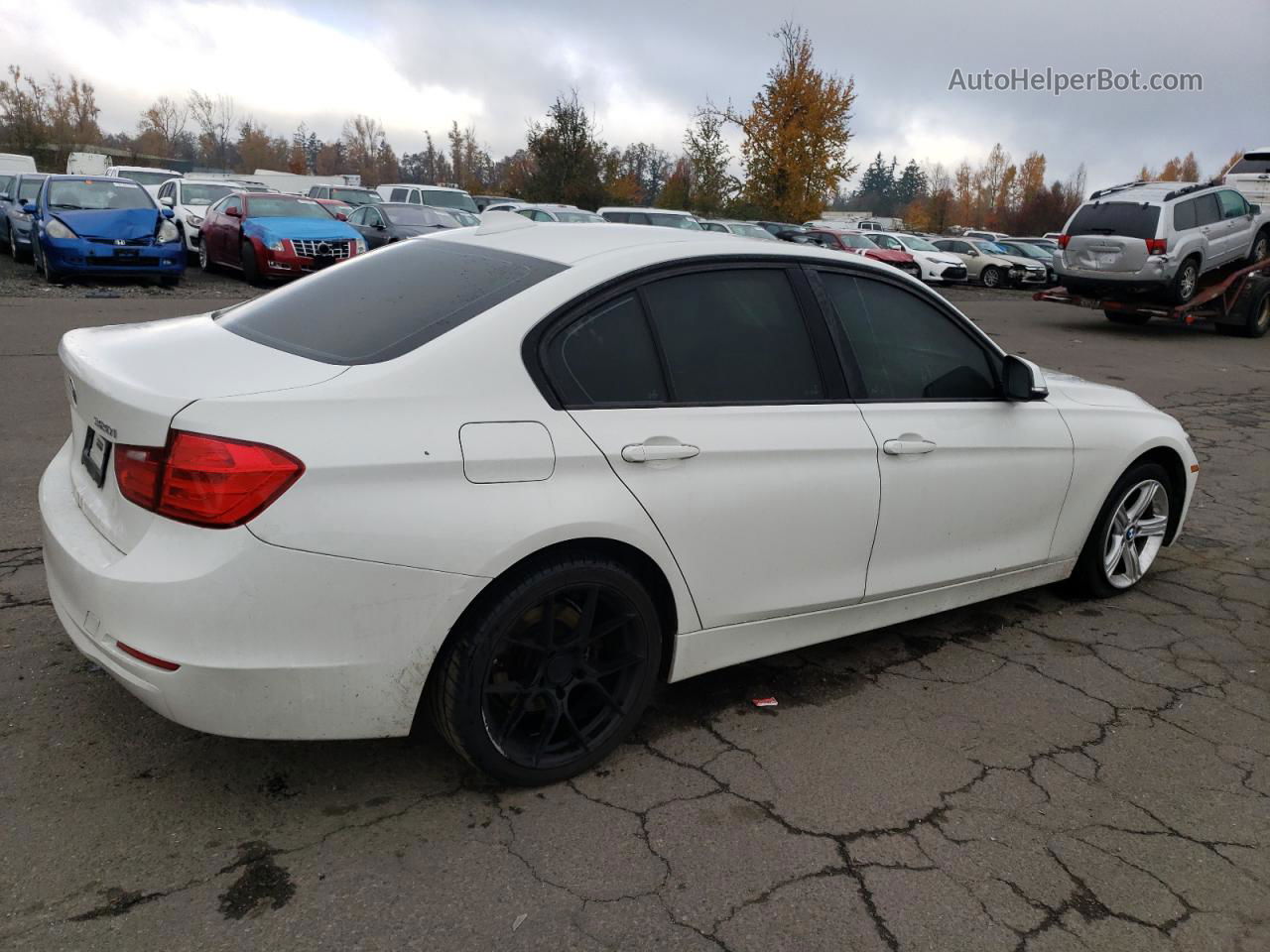 2014 Bmw 320 I White vin: WBA3B1G58ENS80241