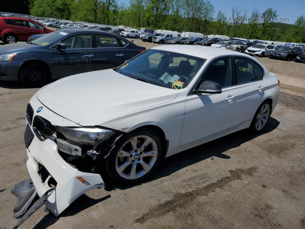 2015 Bmw 320 I White vin: WBA3B1G59FNN91338