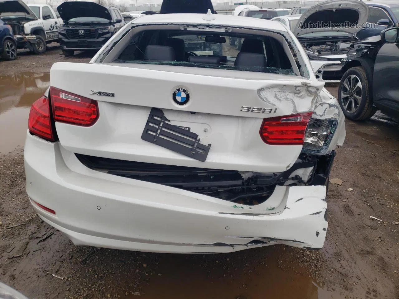 2015 Bmw 328 Xi White vin: WBA3B3C50FJ984833