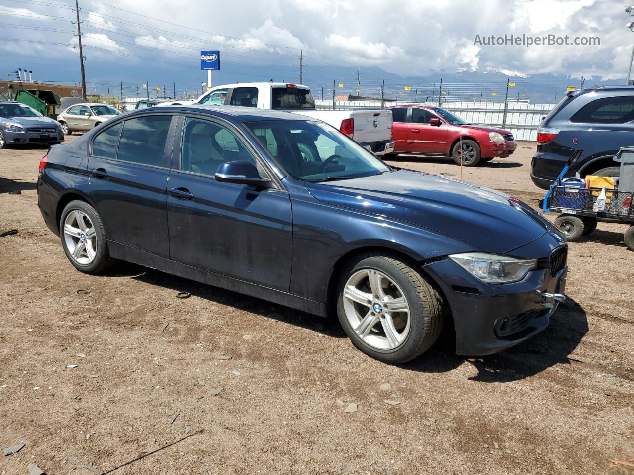 2014 Bmw 328 Xi Blue vin: WBA3B3C53EF545370