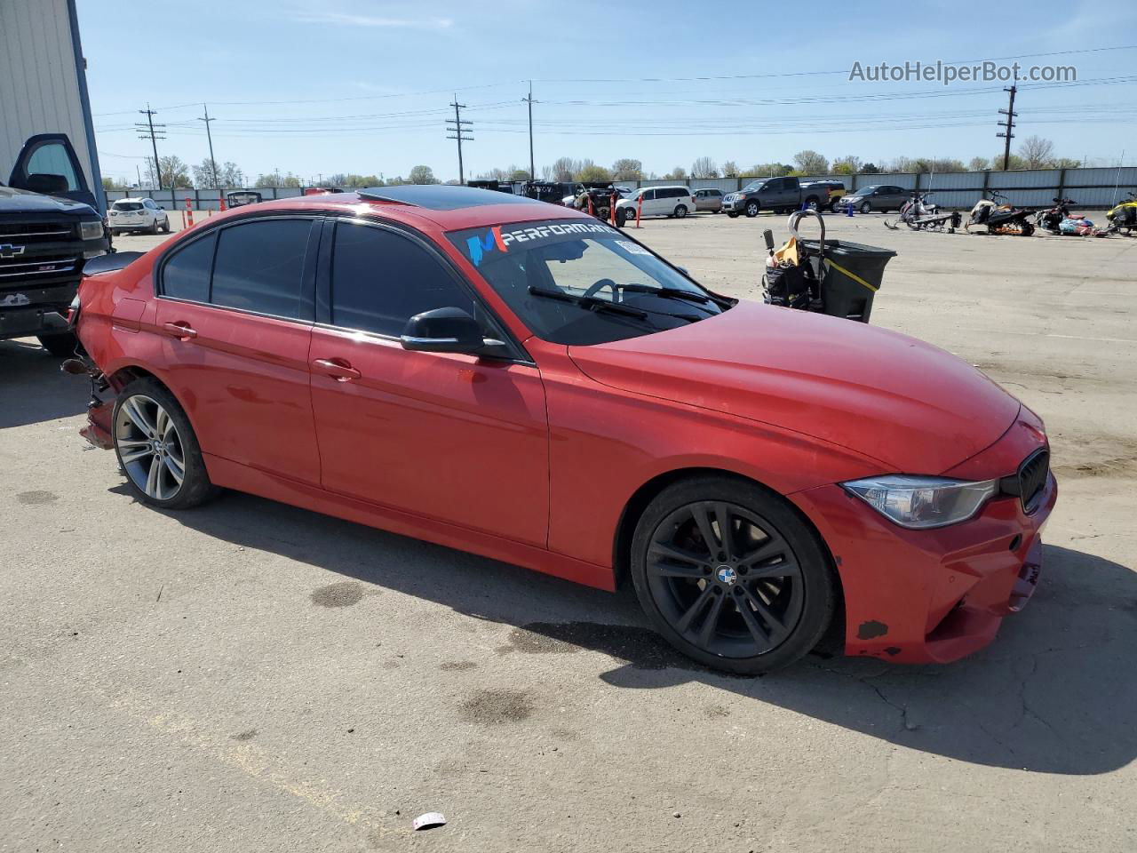 2015 Bmw 328 Xi Красный vin: WBA3B3C53FF548254