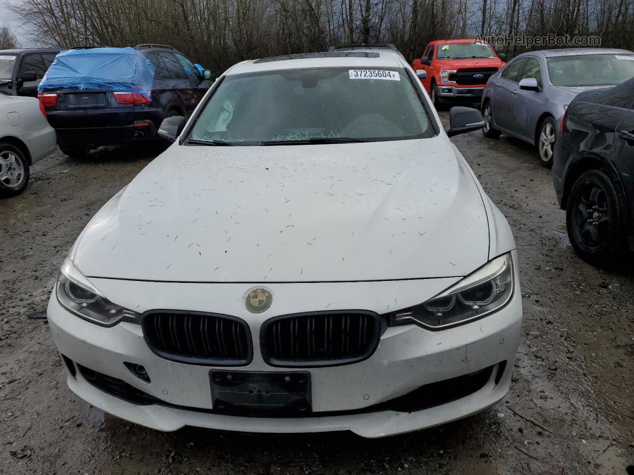 2014 Bmw 328 Xi White vin: WBA3B3C55EF545337