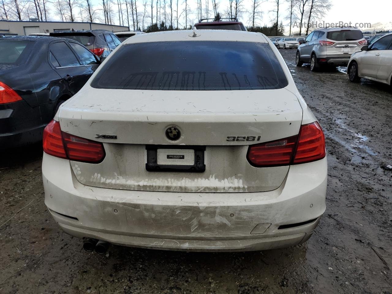 2014 Bmw 328 Xi White vin: WBA3B3C55EF545337