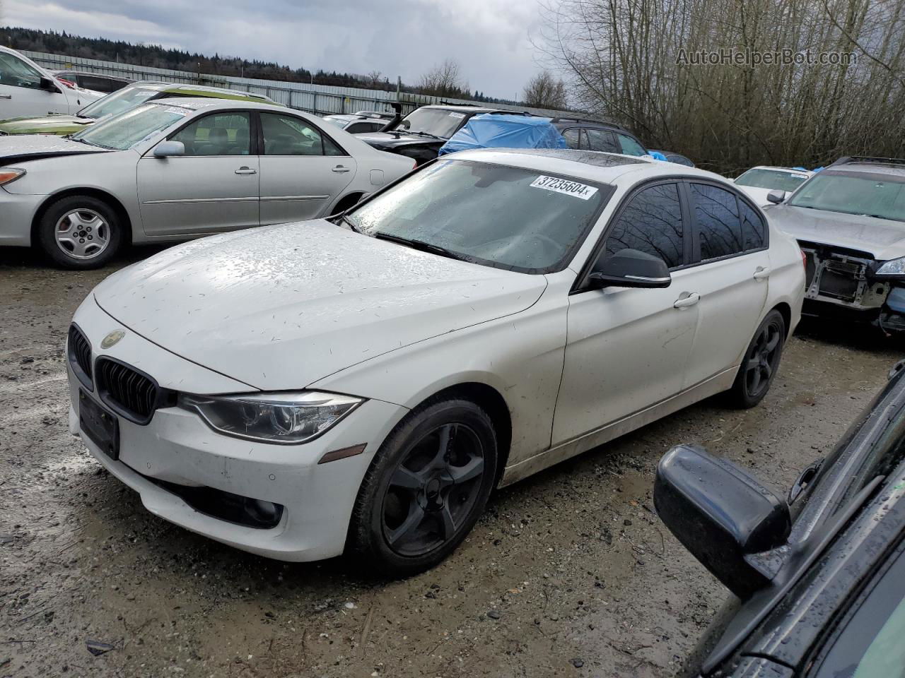 2014 Bmw 328 Xi White vin: WBA3B3C55EF545337