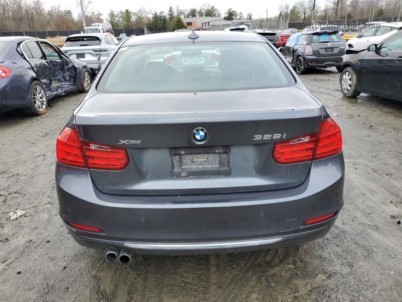 2015 Bmw 328 Xi Gray vin: WBA3B3C57FJ983534