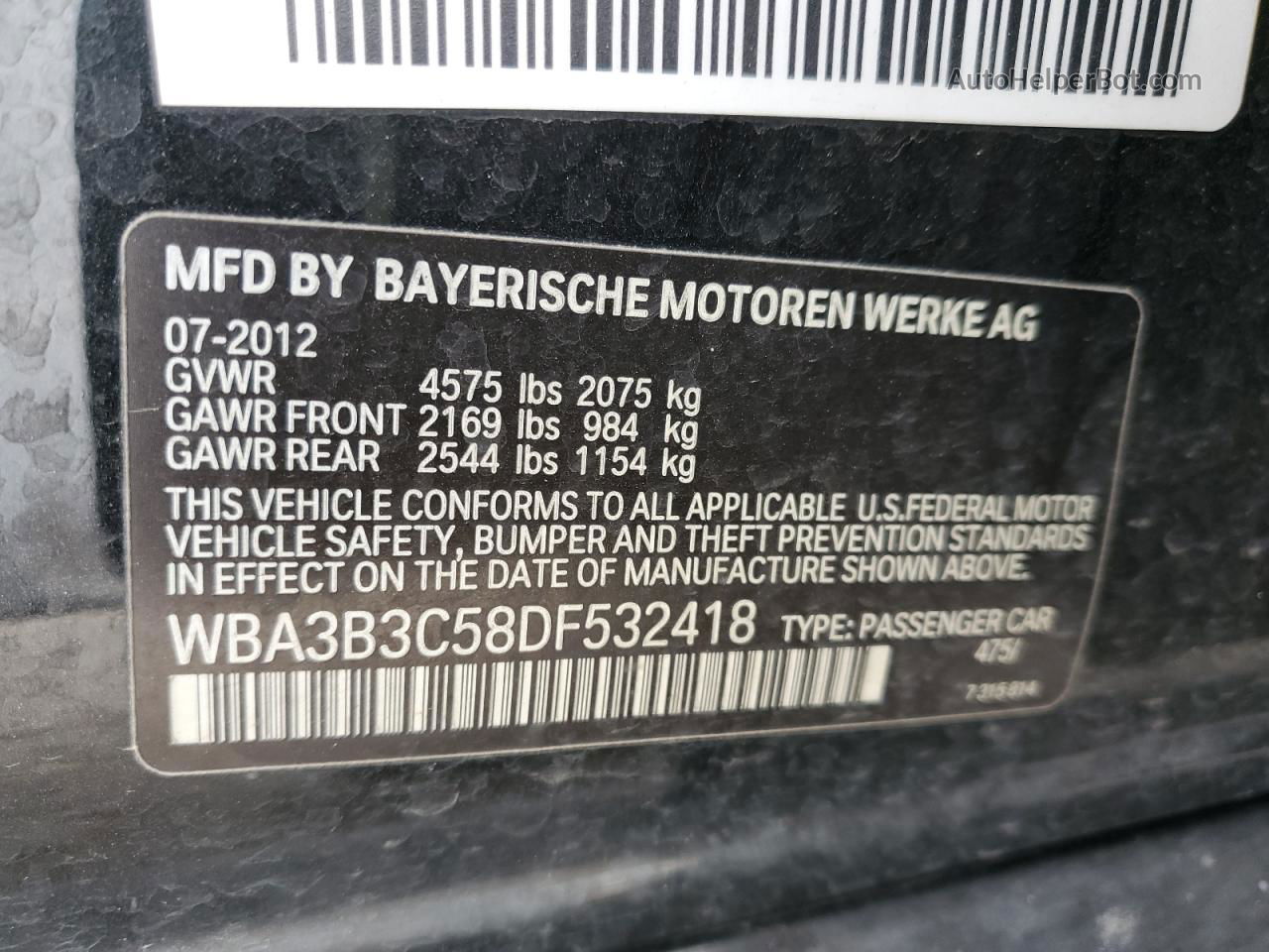 2013 Bmw 328 Xi Black vin: WBA3B3C58DF532418