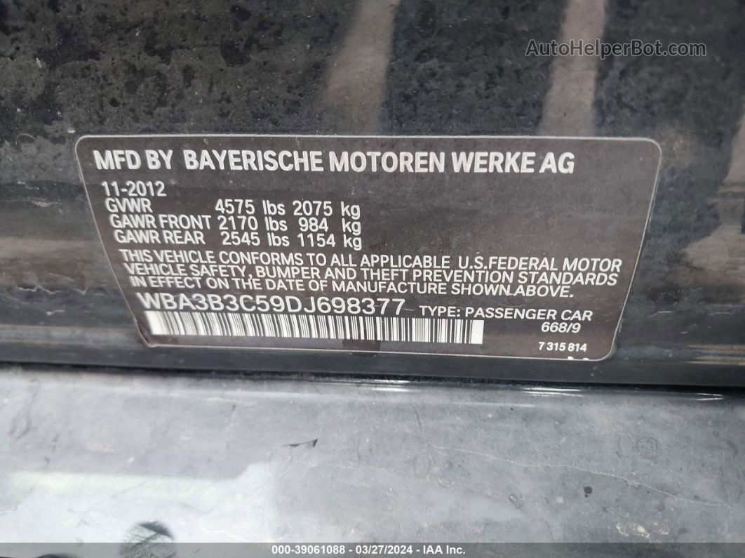 2013 Bmw 328i Xdrive Черный vin: WBA3B3C59DJ698377