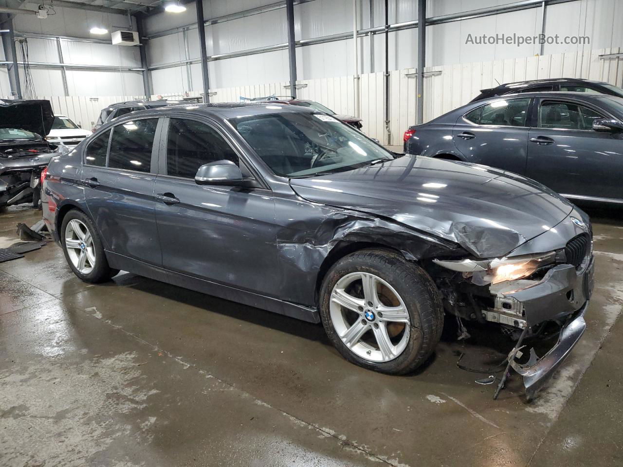 2015 Bmw 328 Xi Charcoal vin: WBA3B3C5XFJ984127