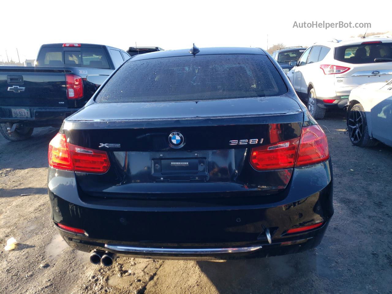 2015 Bmw 328 Xi Черный vin: WBA3B3G50FNT18350