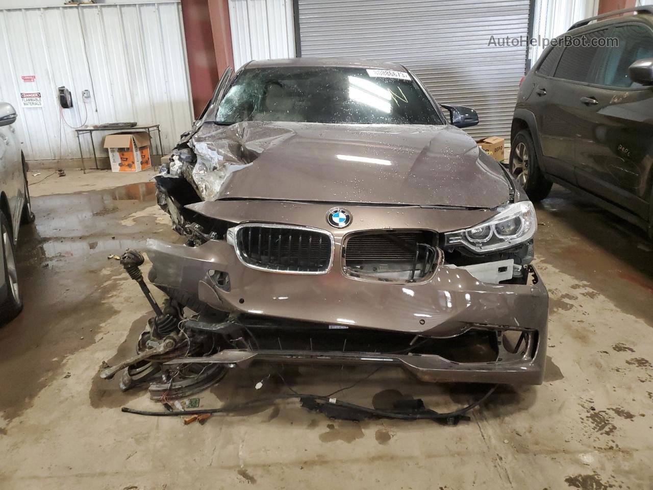 2015 Bmw 328 Xi Brown vin: WBA3B3G51FNT17806