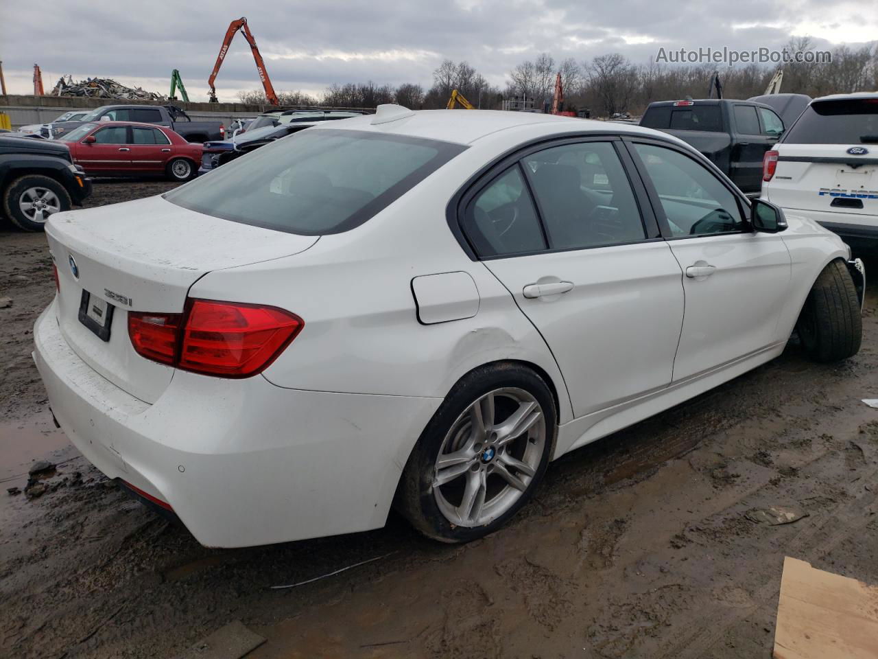 2015 Bmw 328 Xi White vin: WBA3B3G52FNT18303