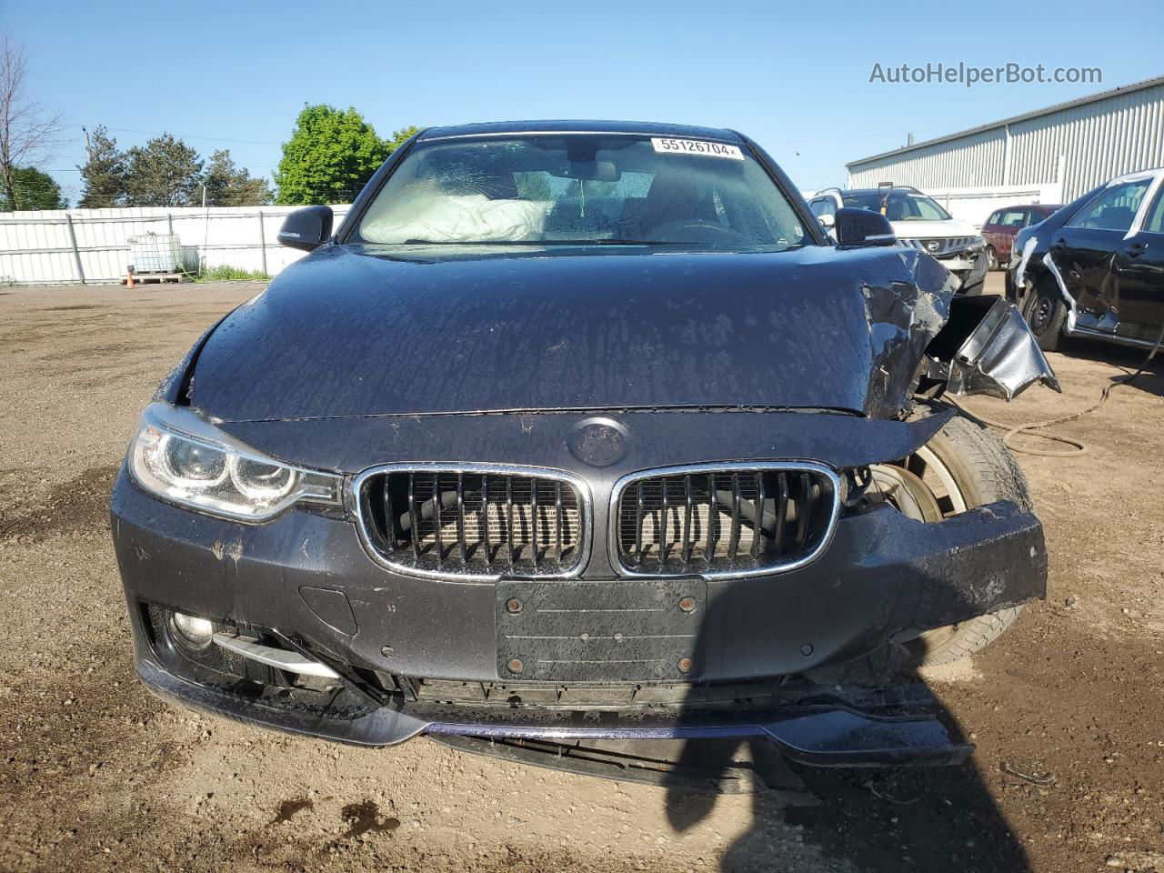 2014 Bmw 328 Xi Gray vin: WBA3B3G54ENR82438