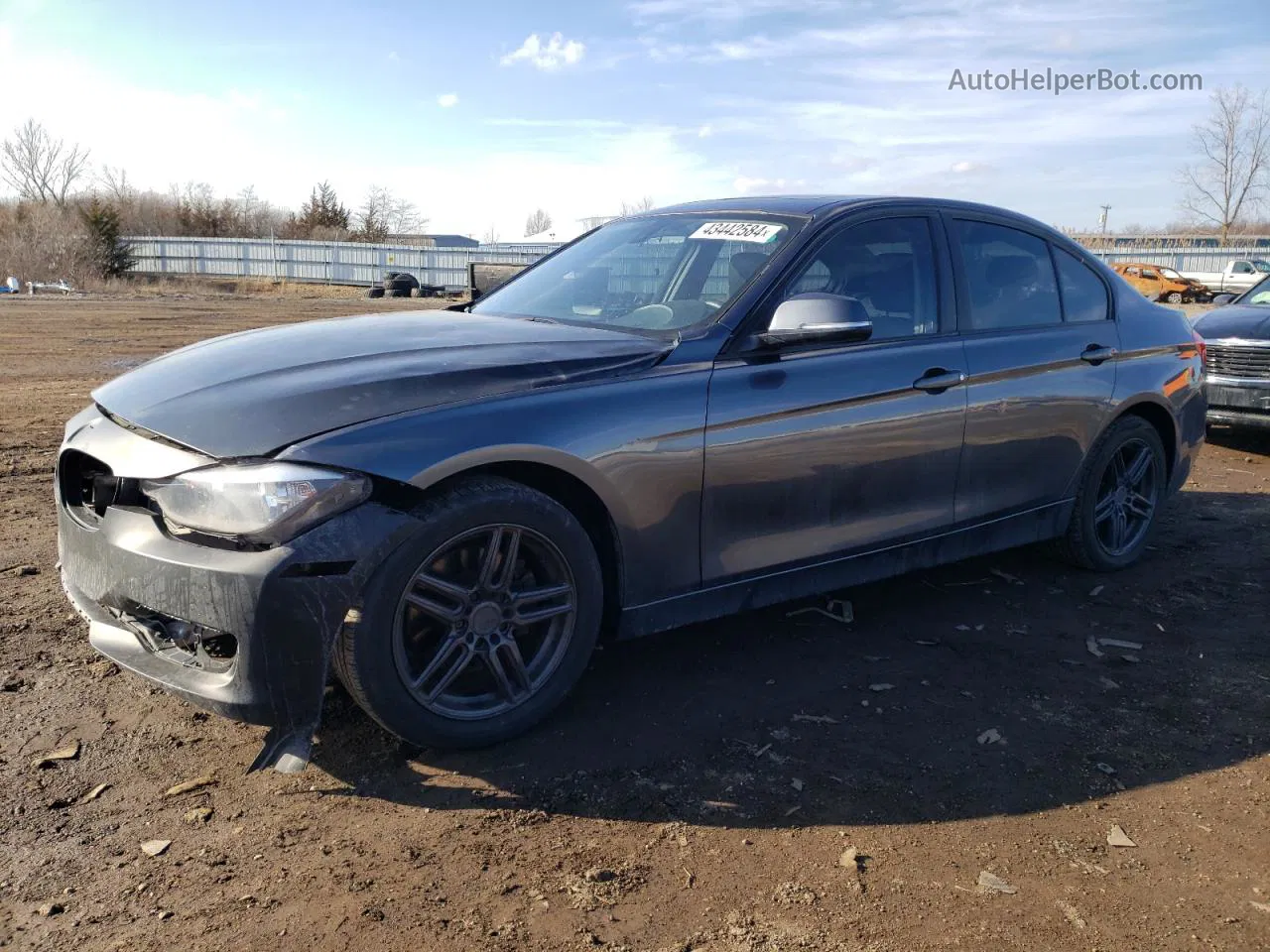 2014 Bmw 328 Xi Gray vin: WBA3B3G57ENR82367