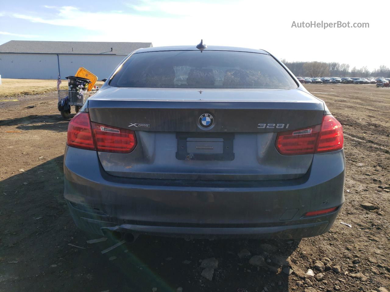 2014 Bmw 328 Xi Gray vin: WBA3B3G57ENR82367