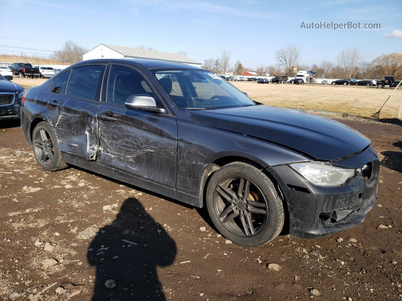 2014 Bmw 328 Xi Gray vin: WBA3B3G57ENR82367